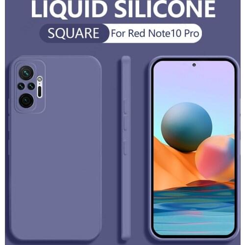 For Redmi Note10 Pro Case Square Liquid Silicone Case For Xiaomi Redmi Note 10 Pro 10Pro Note10Pro Full Protection Coque Fundas