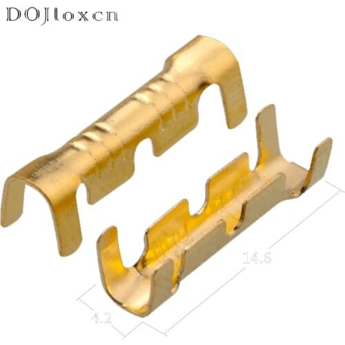 50 Pcs DJ453 Double U-Shaped Parallel Terminal Tab Cold Inserts Connectors Cold Terminal Small Teeth Fascia Terminal 0.5-1.5mm2