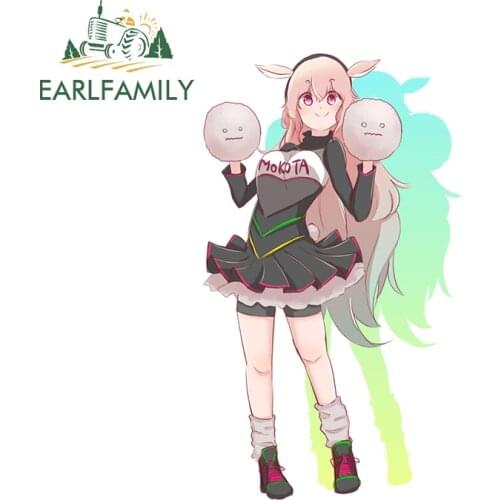 EARLFAMILY 13cm x 7.6cm for Mokomeme Channel Anime Car Sticker Refrigerator Vinyl Car Wrap Decal Occlusion Scratch Decoration