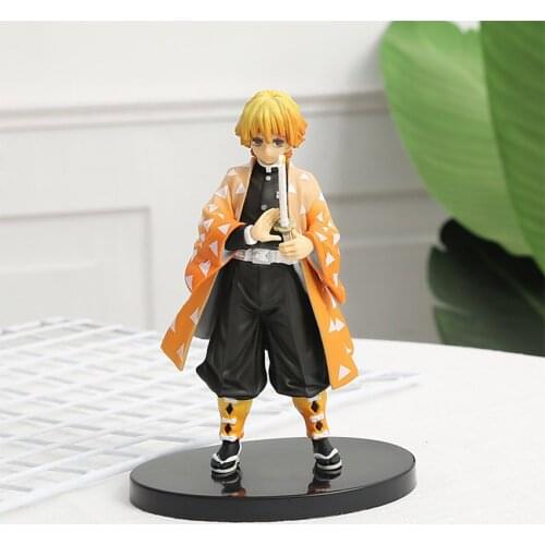 Kimetsu no Yaiba Figure 15-18cm Agatsuma Zenitsu Figurine Tanjirou Nezuko anime Demon Slayer action figure model toys doll gift