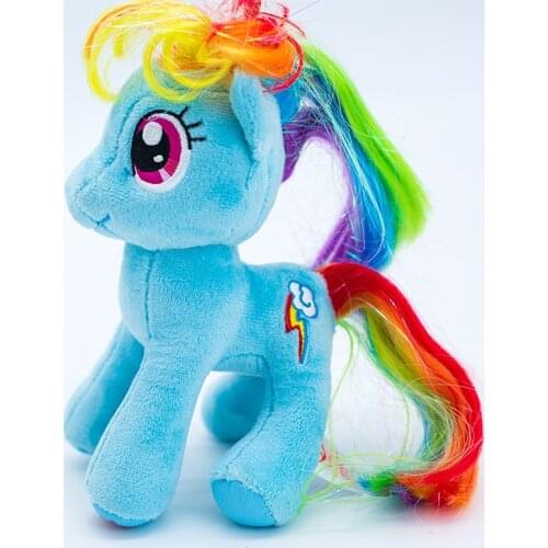 New 6 ‘’15cm Ty Beanie Stuffed Plush Animals Doll The Blue Horse With Embroidery Collectible Big Eye Soft Toys Childrens Gift