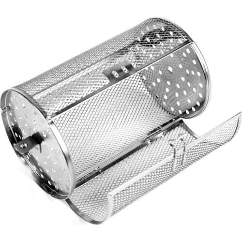 Stainless Steel Oven Roast Basket & BBQ Clip / Rotisserie Grill Basket Baking Rotary Nuts Beans Peanut Basket BBQ Grill Bakeware