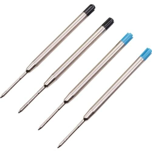 50 pcs 0.7mm Metal Pen Refill Ballpoint Pen Ink Refill Kit Length 99mm Diameter 6mm Student School Office Stationery