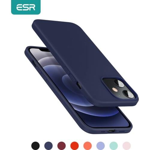 ESR Multicolor for iPhone 12 Case for iPhone 12 Pro Max 12 mini Liquid Silicone Soft Case Luxury Back Cover for iPhone 12 Pro