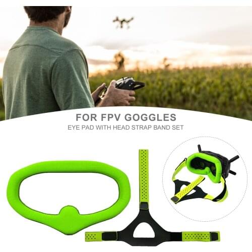Eye Pad with Head Strap Band Set for DJI Digital FPV Goggles Face Plate Replacement Kit