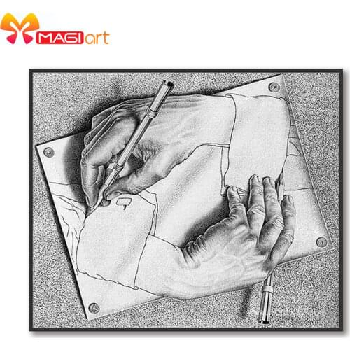 Cross stitch kits Embroidery needlework sets 11CT water soluble canvas patterns 14CT Full Portrait Sketches -NCMP101