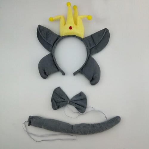 Women Men Boy Girl Anime Wolf Animal Cosplay Carnival Birthday Party Gift Costume Halloween Headband Tail Bow Fancy Dress