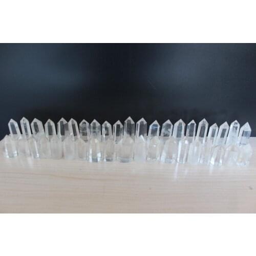 WHOLESALE PRICE!1040g 40pcs Natural Clear Quartz Crystal Wand Point Healing