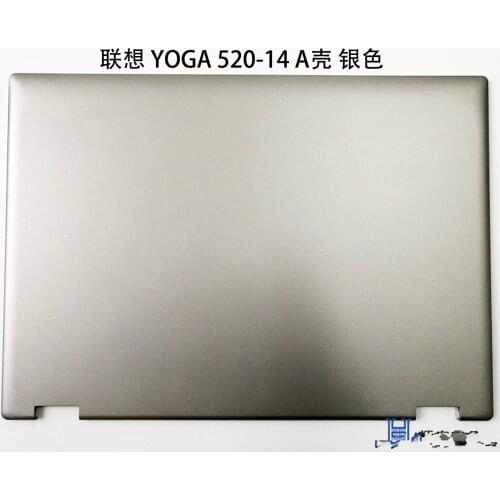 New Original laptop Lenovo Yoga 520 14 Yoga 520-14isk Lcd Rear Lid Cover case silvery