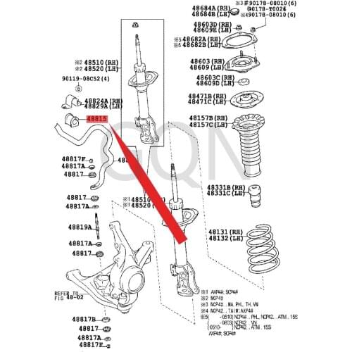 Front stabilizer bar bushing 2002-Toy ota VI OS front stabilizer bar rubber sleeve opening rubber stabilizer bar rubber sleeve