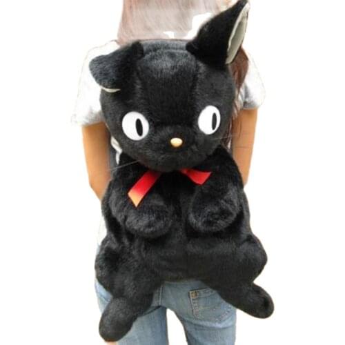 50cm Long Studio Ghibli Black Cat Jiji Kikis Delivery Service Backpack Plush Bag Gfit Toy