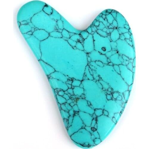 Blue Howlite Gua Sha Tool Face Body Eye Crystal Mineral Stone Massager Health Skin Care Lifting And Firming Massage Detox