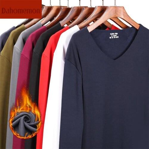 Autumn and winter without trace thermal underwear Mens autumn clothing Long-sleeved t-shirt Slim plus thick plus cashmere shirt