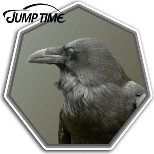 Jump Time for Black Crow Vinyl Stickers Raven Bird Fun Sticker Laptop Luggage Waterproof Accessories Car Bumper Window Decal
