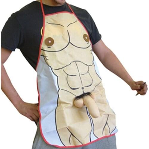 Funny Aprons Novelty 3D Naked Man Cooking Apron for Fancy Dress For Gift design lovers gift