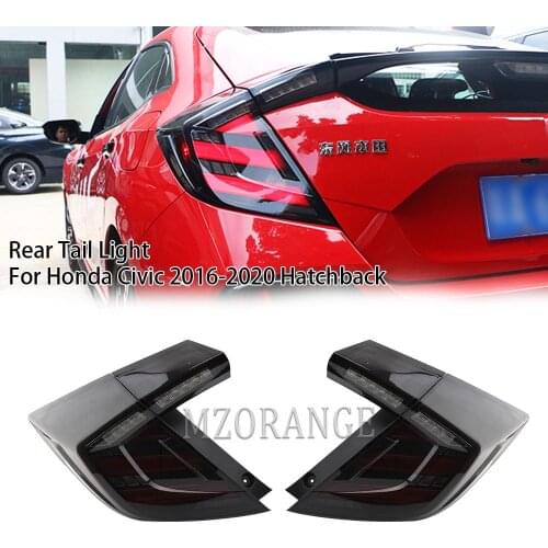 Tail Lamp LED Fog Lights Running Light Tuning Accessories Tail Lights For Honda Civic 2016-2020 Hatchback For MUGEN Style