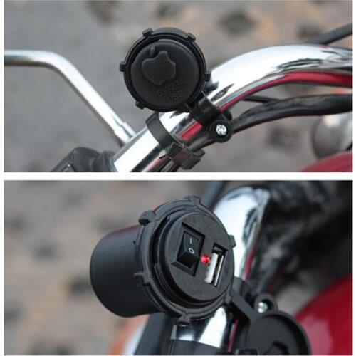 Electric Motorcycle Scooter USB Charger With Switch 12V Charging phone Multi-function Waterproof Motorcycle Accessories