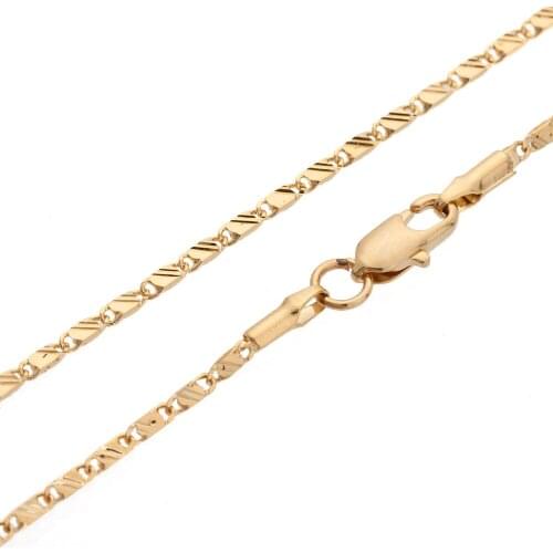 Classic Slice Twill Wild Necklace 1 Gold Filled Gold Woman Wedding Engagement Jewelry Valentines Day Gifts