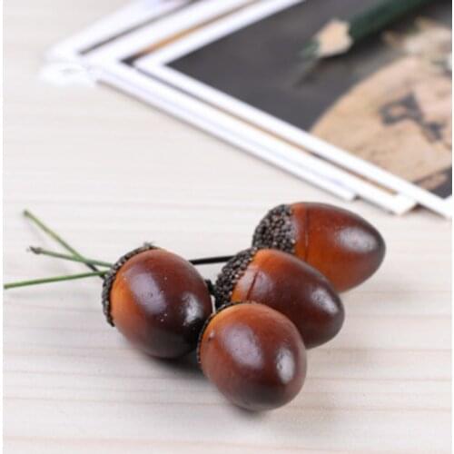 ZOCDOU 1 Piece Fake Pinecone False Pineal Fruit Deal Apple Pine Cone Shoot Model Small Figurine Crafts Ornament Miniatures DIY