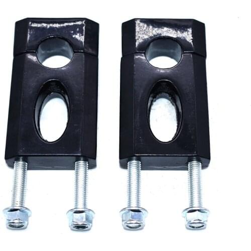 1 Pair 7/8" 22mm Black Aluminum Alloy Motorcycle Handlebar Clamp Riser Mount Universal For 110cc 125cc Dirt Pit Bike ATV