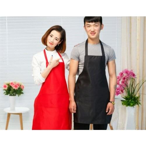 1PC Pure Color Apron With Pockets Butcher Craft Baking Chefs Kitchen Cooking BBQ Anti-Fouling Useful Kitchen Accessories ELB 404