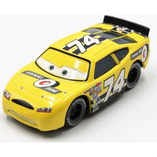 100% Original Disney Pixar Cars No.74 Racer 1:55 Scale Diecast Metal Alloy Modle Cute Toys Car For Children Gifts Brinquedos