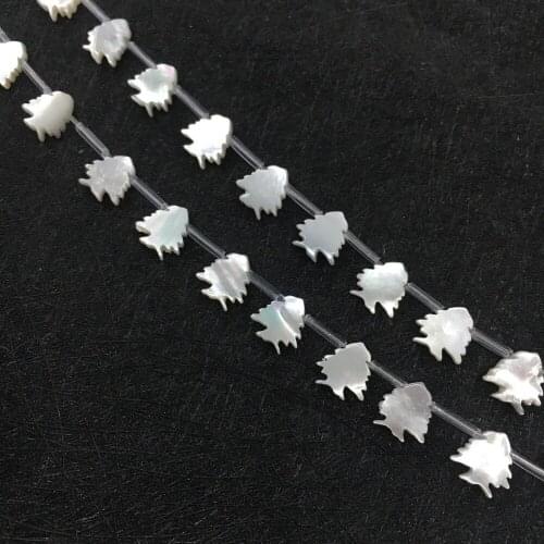 100pcs 10mmx10mm neo-classical fashion iteam Tree white MOP Perlen Naturliche Perlmutt Muschel Perlen spezielle for lady