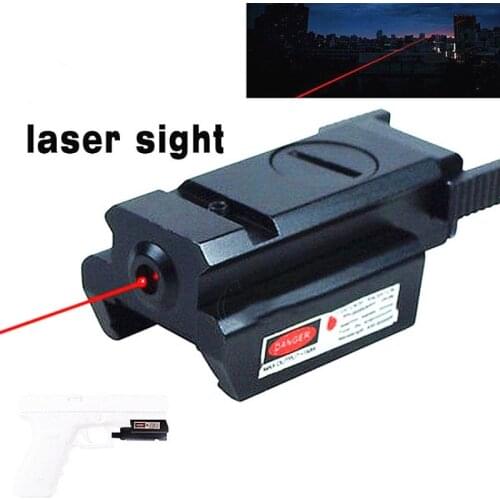 20mm rail 5mw mini mira red laser sight scope for hunting Airgun Spike glock 19 pistol tactical accessories