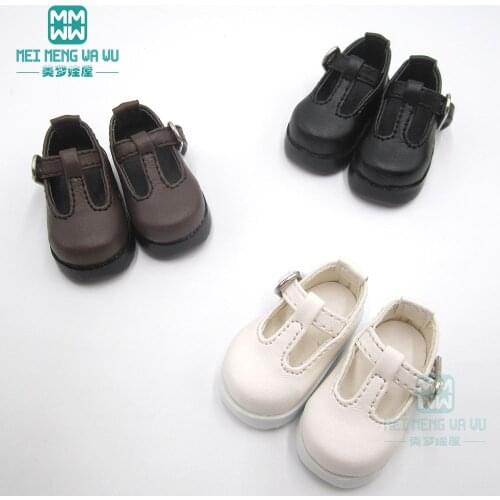 5cm*2.6cm 1/6 BJD doll shoes small girl fashion shoes black, white, brown for YOSD MYOU doll