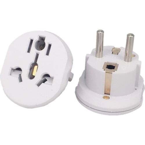 EU Plug Adapter Universal 16A EU Converter 2 Round Pin Socket AU UK CN US To EU Wall Socket AC 250V Travel Adapter High Quality
