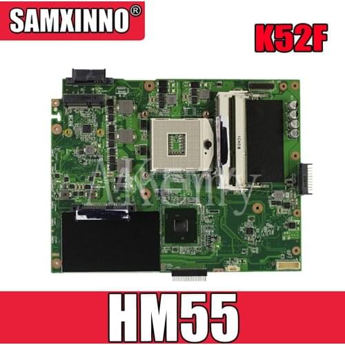 Akemy K52F motherboard For Asus K52F X52F A52F laptop motherboard HM55 tested 100% work original mainboard