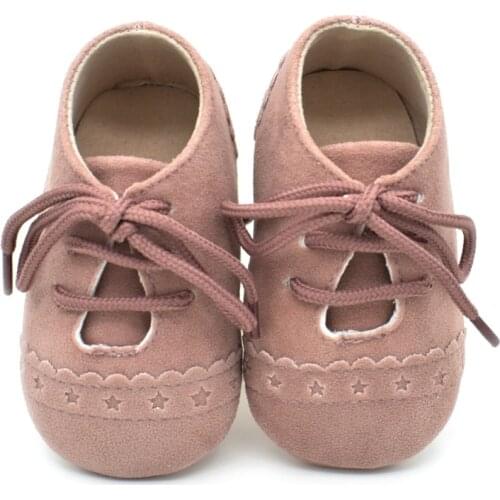 Baby Kids Soft Sole Moccasin Boys Girls Toddler Suede Leather Crib Shoes 0-18M