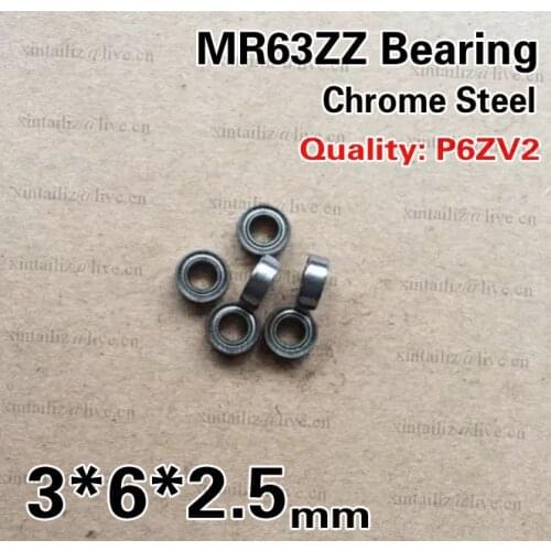 [CMMR63ZZ-P6]Free Shipping 10pcs 3*6mm*2.5mm Gcr15 MR63ZZ ABEC-7 Z2 level high quality micro bearing
