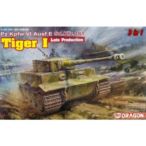 DRAGON 6406 1/35 German Tiger I Late Production [Bonus:Magic Tracks] - Scale Model Kit