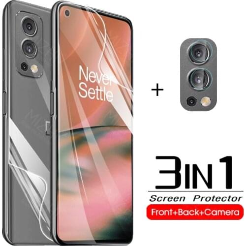 3-in-1 Hydrogel Soft Film For OnePlus Nord2 5G One Plus Nord 2 OnePlusNord2 1+Nord2 Back Screen Protector Camera Lens Glass