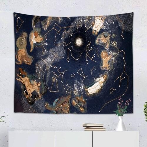 Customize 3D Print Fashion Constellation Tapestry Mythology Hanging Tapestries For Home Bedroom Living Room Wall Decoration