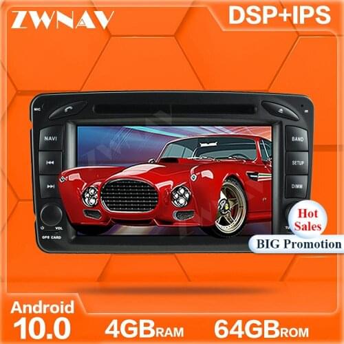 IPS Android 10.0 DVD Player GPS Navi For Mercedes Benz W209 W203 W168 ML W163 W463 Auto Radio Stereo Multimedia Player Head Unit