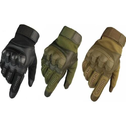 Full Finger Gloves Airsoft Sport Rubber Knuckle Protection Glove Military Armed Gloves Outdoor Hiking Shooting Paintball Hunting