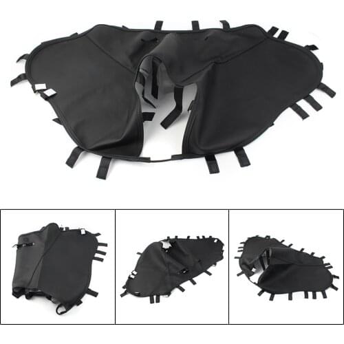 Motorcycle Leather Fairing Cover Black Vinyl for Harley Davidson 2014 2015 2016 2017 2018 2019 FLHT FLHX Tri Glide Models