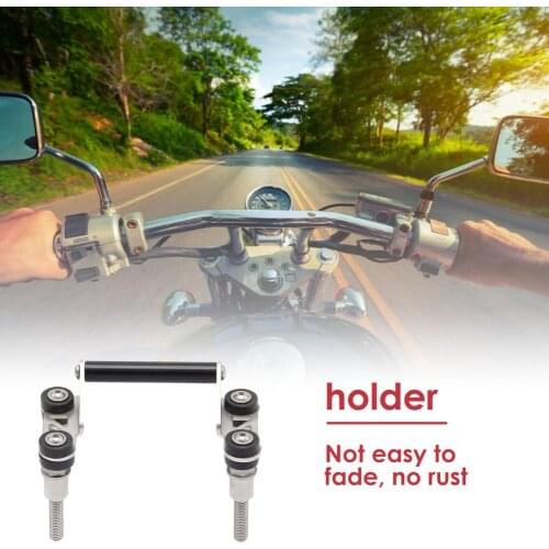 Motorcycle Navigation Bracket Stainless Steel Extension Handlebar Balance Bar Multi-function Headlamp Bracket Phone Holder