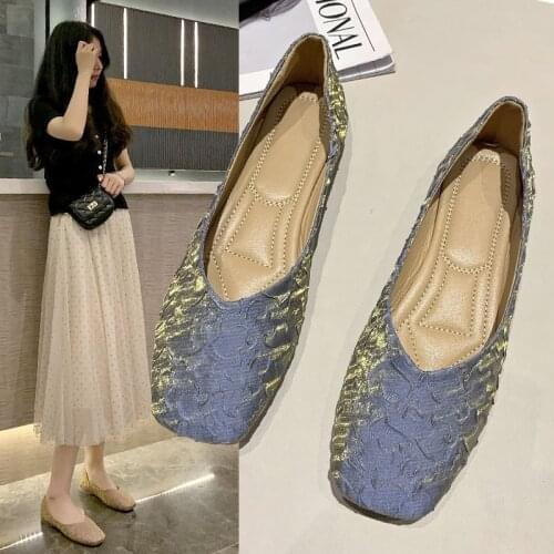 Women cute plaid pu leather slip on flat shoes lady casual brown office flats female casual soft shoes