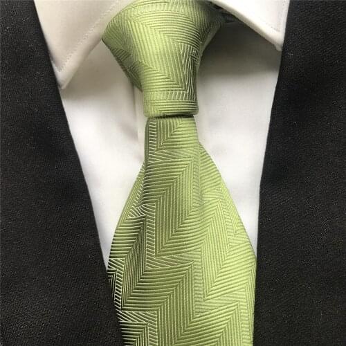 10 cm Width New Design Mens Ties Jacquard Woven Neck Tie Cravatas Green Geometric Neckties for Men