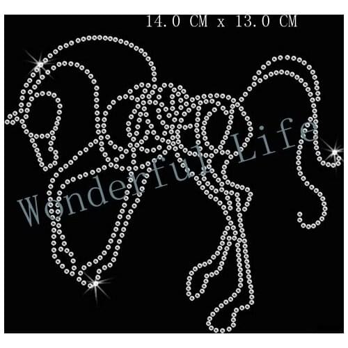 New product free shipping horse Rhinestone Heat Transfer or call Hot Fix Rhinestone Horse Motif 20 Pcs/Lot