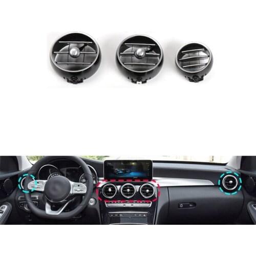 Car Front&Rear Dash Air Conditioning Ac Vent Grille Panel Cover Replacement For Mercedes Benz W205 W253 2015-2021