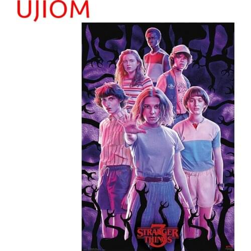 UJIOM Stranger Things Poster Home Decoration Living Room Decor Wallpaper Wall Stickers Bathroom Kitchen Vinyl Wall Decal