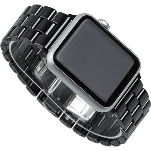 Ceramic Watchband for Apple Watch Band iWatch Apple Watch 42mm 44mm 38mm 40mm Series 1 2 3 4 5 Replacement Wrist Strap Bracelet