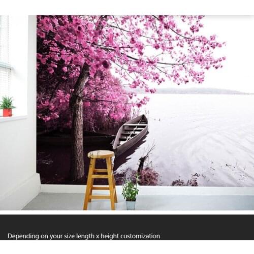 Romantic nature landscape mural living room bedroom 3D stereoscopic office pavement wallpaper Custom Size