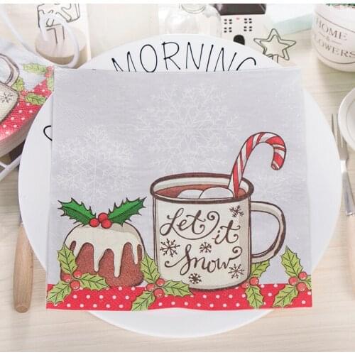 20 vintage napkins paper tissue printed flowers cake Christmas decoupage wedding servilletas happy birthday party decor