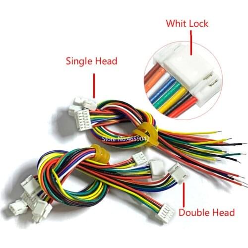 5PCS GH1.25 1.25 Single Head Double Head Female Connector Terminal Cable 15cm 1.25mm Connector witch lock 2p 3p 4p 5p 6p 7P 8P