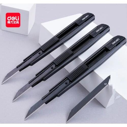 Deli Utility Knife Metal Portable Wallpaper Knife Zinc Alloy Art Paper Cutter Removal Express Knifes Stationery